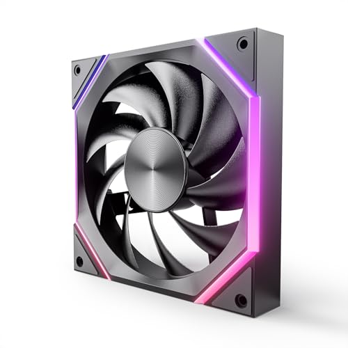 Asiahorse Nyota A14 140mm PC Case Fan – High-Efficiency Cooling, Customizable ARGB Lighting, Adjustable 800-1800 RPM PWM Control, Ultra-Quiet <29 dB Fluid Dynamic Bearings, Stylish Aesthetic RGB Fans