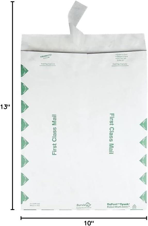 Cirrus Quality Park Survivor Tyvek First Class Envelopes