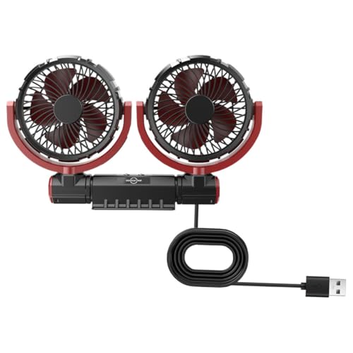 Ventilatore per Auto USB Portatile Elettrica per Sedili Design Compatto e Raffreddamento per Confortevoli Compatibile con Tutte Auto