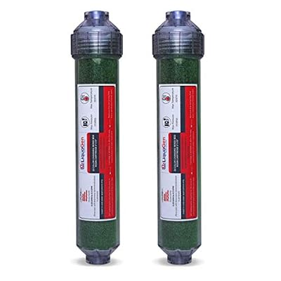 LiquaGen - 2 Pack Replacement Inline Deionization (DI) Canisters for Universal RO/DI Systems - 1/4" Inlets | Engineered for Zero TDS Ultrapure Water | Easy Filter Change