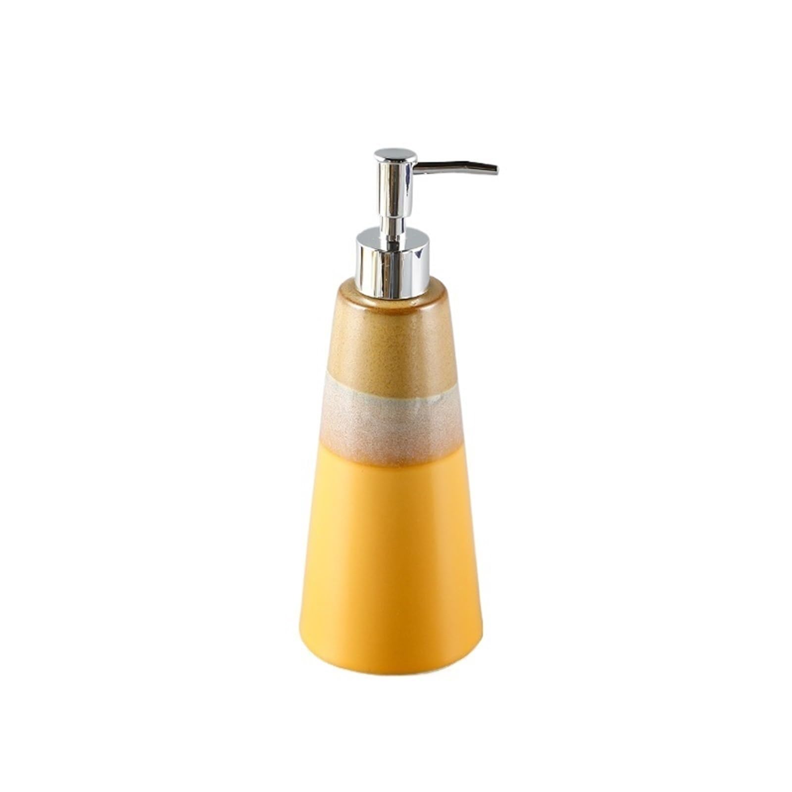 Cyairong-22 Yellow Soap Dispenser Light Luxury Ceramic Lotion Liquid Bottle Home Shampoo Dishwashing Shower Gel Soap Dispenser 500Ml(Yellow)