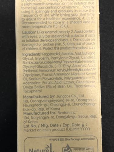 Benton Vitamin C Serum - White Vitamin C Serum thumb #6