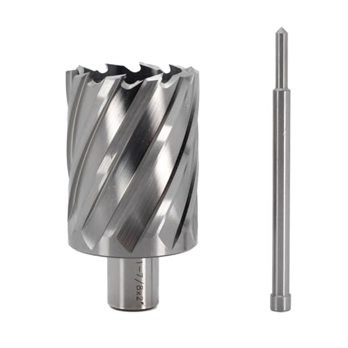 Image of OSCARBIDE 1-7/8"x2 Annular Cutter,3/4 inch Weldon Shank,1-7/8 inch Cutting Diameter,2 inch Depth of Cut,2 Flat Mag Drill Bit with Pilot Pin for Magnetic Drill Press,1 Piece