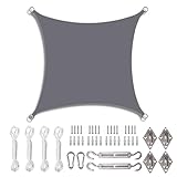 Rechteckiges Sonnensegel, Überdachung für Pergola und Garten, UV-Schutz, Markise, Grau, 2 m x 4 m, langlebige und stilvolle Sonnenschutzlösung