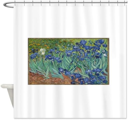 CafePress Vincent Van Gogh's Irises Decorative Fabric Shower Curtain