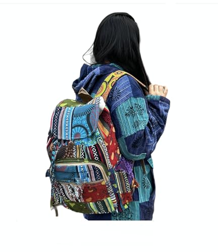 Large Double Pocket Hemp Backpack