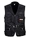 Produktbild PengGengA Herren Weste Outdoor Freizeit Multi Pockets Weste Angeln Camping Ärmellos Jacke Schwarz 3XL