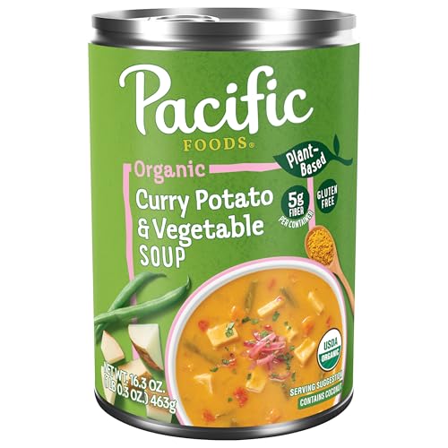 Pacific Foods Organic Potato Vegetable Curry Soup, 16.3 Ounce