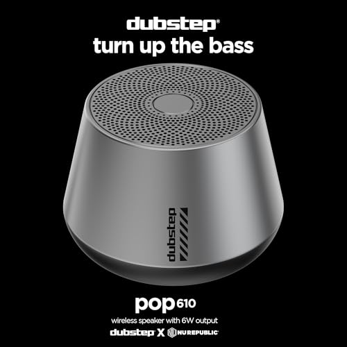 Image of Dubstep Pop 610 Wireless Speaker, 15 Hrs Playtime, 52mm Dynamic Drivers, TWS Pairing, 6W Output Bluetooth Speakers (Grey)