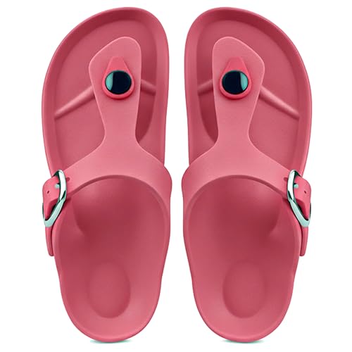 Image of ORTHO JOY Orthopedic Arch Support Sandals for Women - Comfort Slip-On Toe Post Slides with Adjustable Strap & Cushion Sole