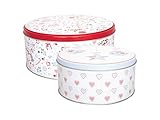 greengate dose Liefermenge: 1 Set GreenGate TINROU2PCSCRL0106 Carol Runde Boxen Weiss 2er Set (1 Set)