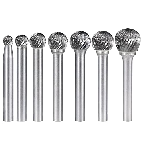 Fraise rotative type D carbure de tungstène 12x14mm avec tige de 6mm pour métaux et bois