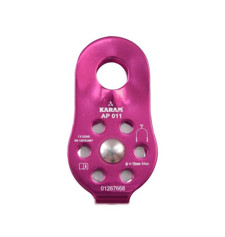 Image of KARAM Aluminium Single Pulley Single Side attachments | Heavy Duty Rope Cable Pulley System for Efficient Load Lifting | Fall Protection Safety Gear | AP011