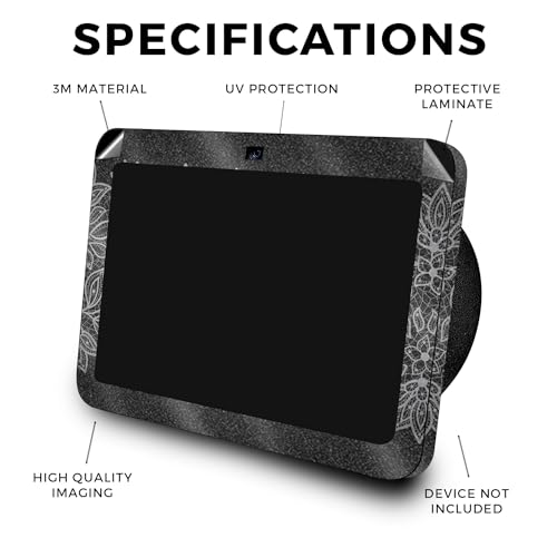 Image of Glossy Glitter Skin Compatible with Amazon Echo Show 8 (3rd Gen, 2023) - Floral Lace - Premium 3M Vinyl Protective Wrap Decal Cover - Easy to Apply, Crafted in The USA by MightySkins