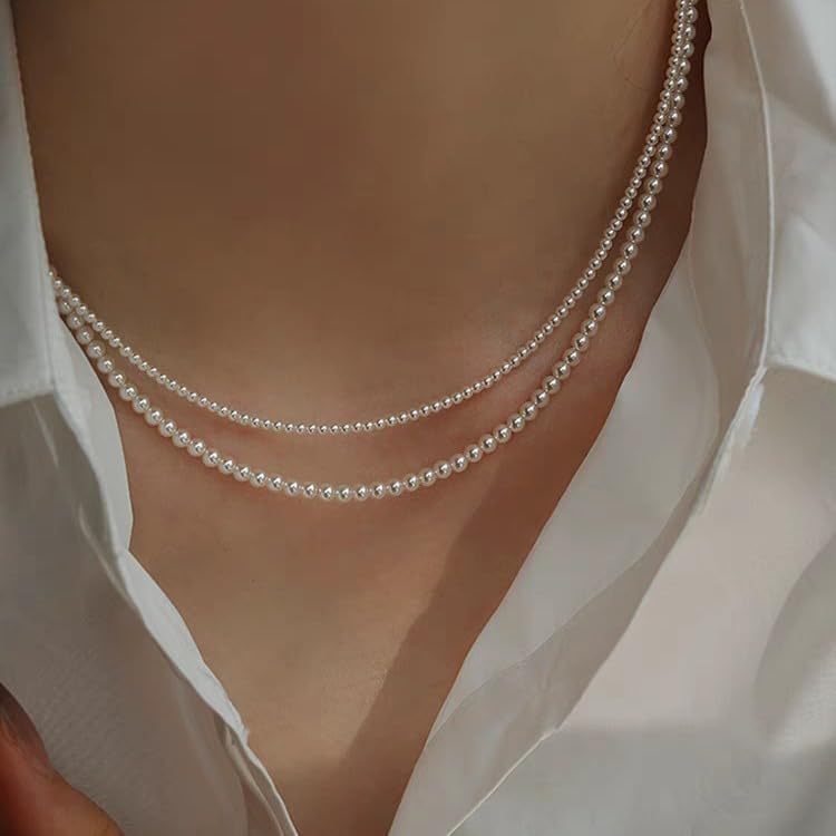 Size Full! Small Pearl Necklace Female Stacking Double Clavicle Very Thin French Collar