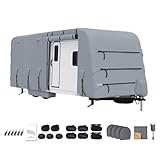 Festisoul rv Cover 18-22 ft Travel Trailer, Heavy Duty 18ft rv Cover with rv Jack Cover, 4 Layer Waterproof rv Covers & Travel Trailer Cover, All Weather Camper Cover Exterior Guard with UV Resistant
