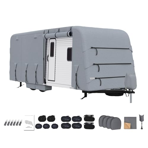 Festisoul 18-20ft RV Travel Trailer Cover with Jack Cover