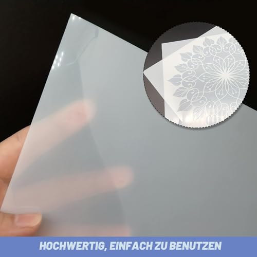 Mylarfolie Blätter Schablonenfolie 10 STK Kunststoff Schablonenblätter Stencil Schablonen Papier Blanko Schablonenmaterial