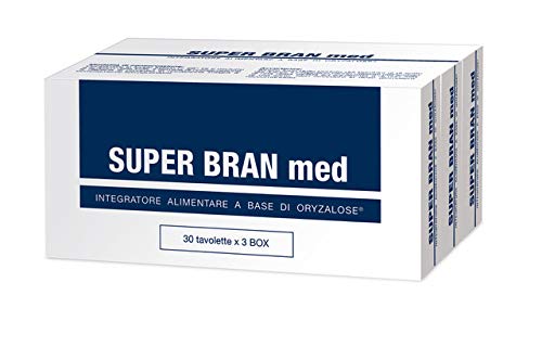 Super Bran Med 90 tavolette integratore alimentare a base di Arabinoxilado, contrasta i sintomi dell'invecchiamento, antiossidante