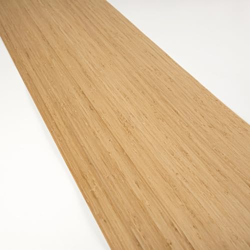 Natural Carbonized Bamboo Veneer Sheets (0.5mm Thick) - DIY Projects, Speaker & Furniture Restoration - Unfinished, Handmade - 15x98 Inch - Thumbnail 3