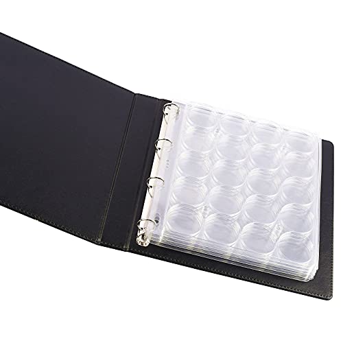 Ettonsun 80-Pocket Coin Capsule Holders for Collectors Coin Collection Supplies Collecting Book Album for Coin Capsule (No Coin Capsules Included), Black by Ettonsun - Image 4