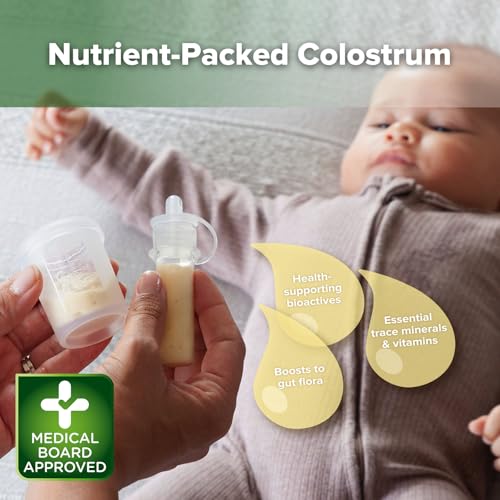 haakaa Silicone Colostrum Collector (0.2oz./6ml,6pcs) & Lidded Cup (0.75oz./25ml) Pack - Collect, Store & Feed Colostrum Ready-to-Use Pack, Reusable Colostrum Syringes Set for Liquid Gold by haakaa - Image 2