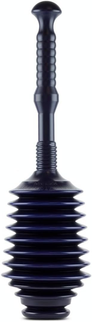 Master Plunger MP100-1 Heavy Duty Toilet Plunger Clears, Kitchen Sinks, Garbage Disposal and, Toilets Fast. Equipped with Patented Automatic Air Relief Valve, Navy Blue