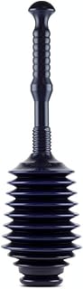 Master Plunger MP100-1 Heavy Duty Toilet Plunger Clears, Kitchen Sinks, Garbage Disposal and, Toilets Fast. Equipped with Patented Automatic Air Relief Valve, Navy Blue
