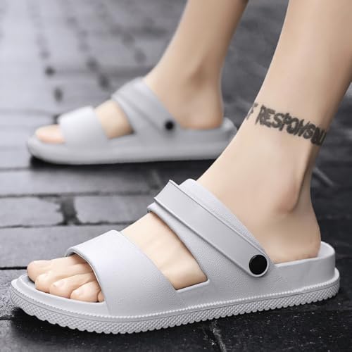 Geerta Double Straps Jesus Sandals Men Wide Platform Slingback Water Slides Slip On Beach Flats Lightweight Breathable No Slip House Slippers Comfort Wear Shoes Summer Pool Party Cruise Vacation2