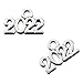 zxl 100pcs- Antique Silver Year 2018 Charms Pendants DIY Charms Pendant  Making Bracelet and Necklace 13x9mm