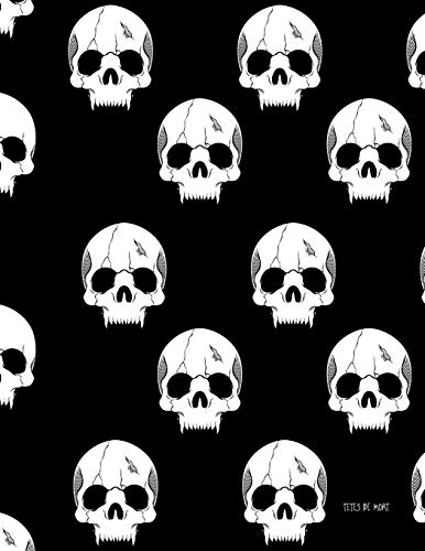 Têtes de mort: Carnet de note Noir et Blanc (French Edition)