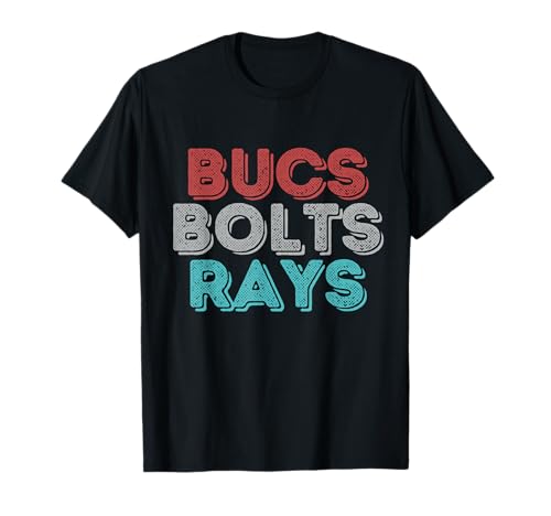 Retro Vintage Bucs Bolts Rays T-Shirt Small