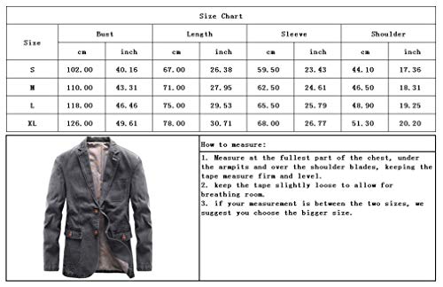 Chouyatou Men's Notch Lapel Vintage Style Denim Suit Blazer Jacket Sport Coat (Large, Grey) #TOP1