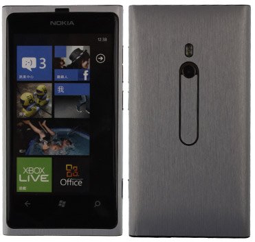 Skinomi Brushed Aluminum Full Body Skin Compatible With Nokia Lumia 800 (Full Coverage) Techskin With Anti-Bubble Clear Film Screen Protector #TOP14