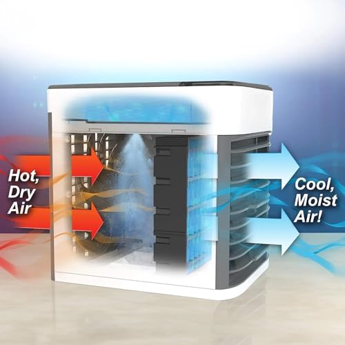 Image of Portable USB Personal Air Cooler and Evaporative Air Conditioner with Low Noise and User-Friendly Design
