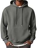 COOFANDY Mens Lightweight Hoodies Workout Sweatshirt Athletic Hoodies Pullover Dark Grey