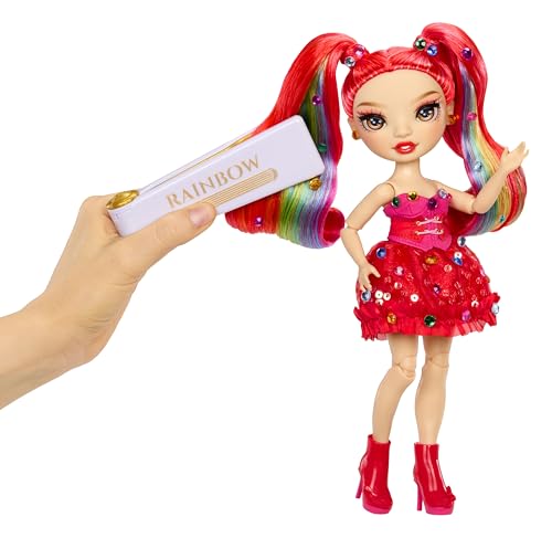 Rainbow High Be Dazzling – Vivienne Rouge – Rote 28 cm Modepuppe mit Verzierungswerkzeug, Funkelnden Schmucksteinen und Styling-Accessoires – Ansicht 5