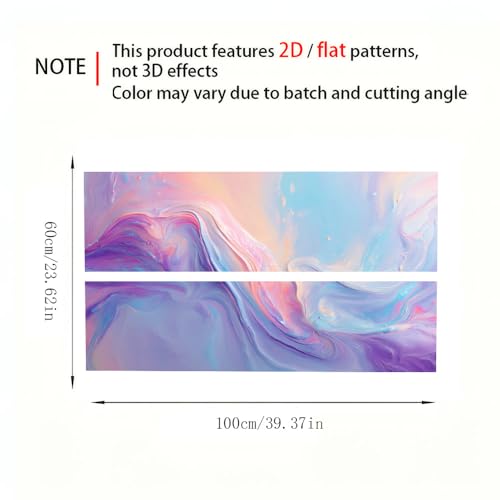 Image of Pastel Fluid Art Desk Sticker, Abstract Liquid Marble Desktop Decor, Waterproof Table Surface Protector for Home Office Room, 39.37x23.62 Inch