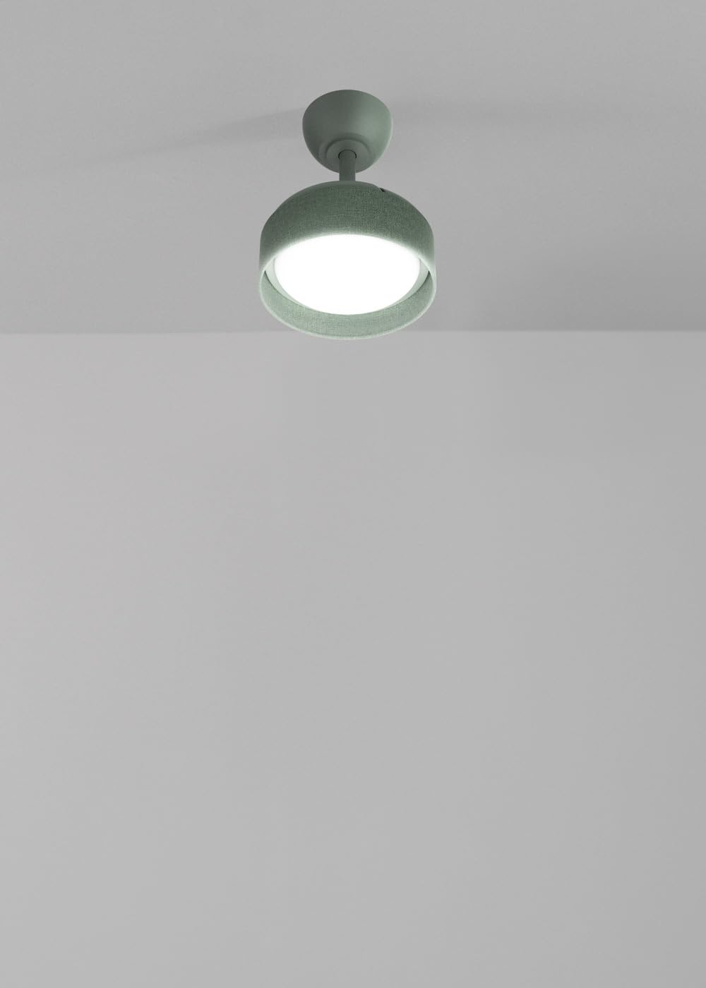 CREATE / WIND CLEAR LAMP/Ventilateur de plafond avec lumière lin vert sauge télécommande / 40W, Silencieux, Ø55 cm, pales rétractables, programmable, fonction été-hiver, LED 3 températures