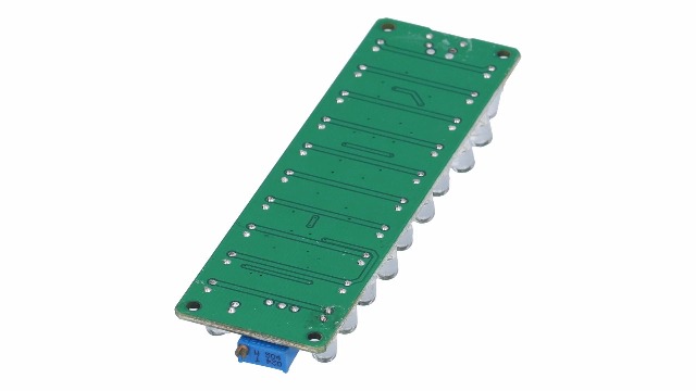 VU Meter Modul LED – Sprachaktiviert, 5V-12V, Mit Verpolungsschutz, 10x3 Cm, Für Sound-Level-Anzeige