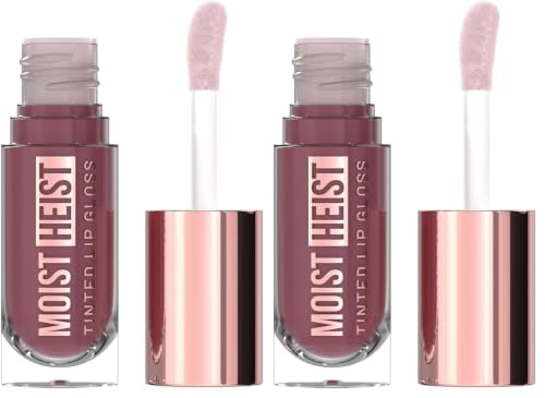 Image of Swiss Beauty Moist Heist Tinted Lip Gloss | Colour + Shine | Moisturises | With Vitamin E | Non-Sticky | Long-Lasting | Shade- 3. Berry Mission, 4.8g (Pack of 2)