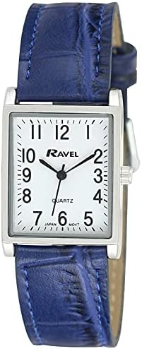 Ravel - Unisex Traditional Rectangular Watch with Clear Numeral Dial