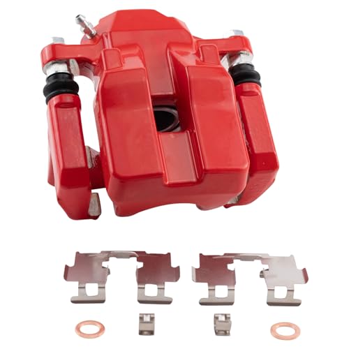 Image of TRQ Performance Front and Rear Brake Caliper Set Caliper Brackets Hardware Compatible with 16-18 Toyota RAV4 Hybrid XLE, 16-18 RAV4 Limited, 16-18 RAV4 XLE, 16-18 RAV4 SE, 17-18 RAV4 Platinum