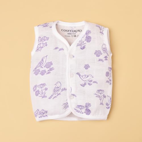 Image of Pure Muslin Baby Jhabla, Soft and Comfortable, Newborn