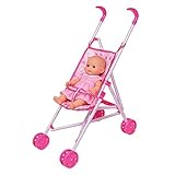 Kinderwagen Für Puppen - Klappbarer Spielzeug Kinderwagen Für Rollenspiele | Realistischer Puppenwagen Für Rollenspiele - Für Kinder Kindergarten Kita Indoor Zuhause Garten Wohnzimmer