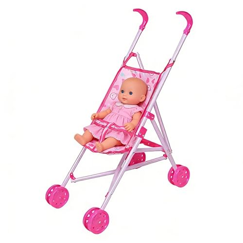 Cochecito de Muñecas - Juguetes Plegables de Juego de Imitación Infantil,Carrito de Paseo para Juego Simbólico,para Niños en Edad Preescolar Guardería Escuela Hogar Parque Jardín Regalos