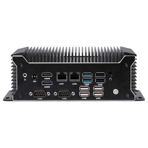 Wantolan AMDRyzen Embedded R2314 Processor Fanless Industrial Computer,HDMl 2.0,2xLAN,mSATA,2 x USB3.2, 6 x USB2.0,6 x COM Mini PC (AMD Ryzen Embedded R2314, 8G+ 128GB)
