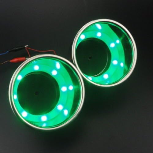 1PCS Stainless Steel Green 8 LED Cup Drink Holder Marine Boat Car Truck RV Well (4)