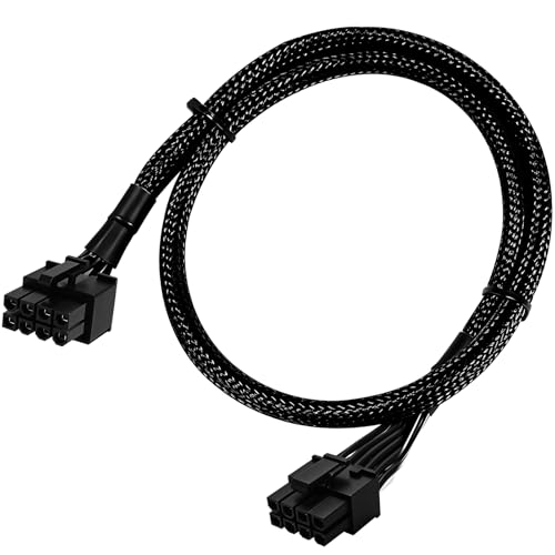 Bremiqaro 8 Pin PCIe Power Cable for GPU Compatible with EVGA Power Supply Only 8 Pin to 6+2 GPU Cable 18AWG 25.6 Inch Sleeved Graphics Card Cable Not Compatible with Corsair