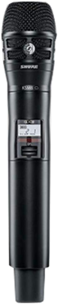 Shure QLXD2/K8B Handheld Transmitter with KSM8 Black Vocal Mic Capsule - for use with QLX-D Digital Wireless Microphone Systems, Receiver Sold Separately | H50 Band (QLXD2/K8B=-H50)